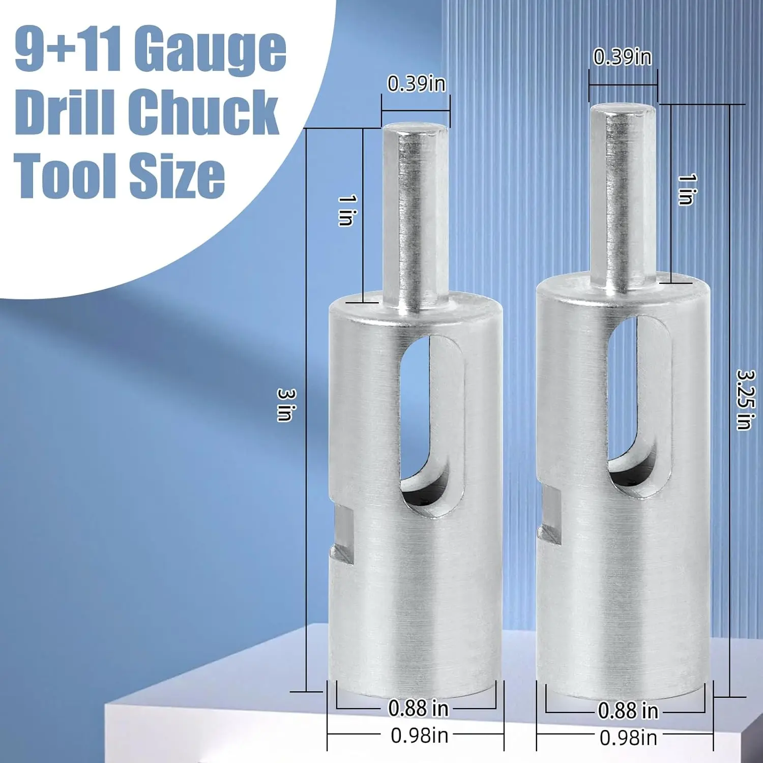 9 Gauge+11 Gauge Drill Chuck Tool EZ Twist Ties for Chain Link Fence Ties | Easy Twist Fence Ties Tool for Chain Link Wire,EZ Twist Tool 9 or 11 Gauge Drill Chuck Tool Fit 3/8"