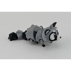 🦝✨ Mini Raccoon Keychain Buddy! 🤏 2.5" Articulated "Trash Panda" Bag Charm 🗑️🔑
