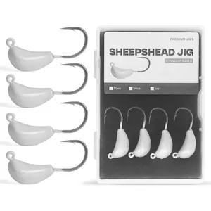 Sheepshead Jigs, Standup Style Jigheads with 4~10PCs, 3X Strengthened Hook Equipped with 1/2 3/4 1oz for Saltwater Fishing