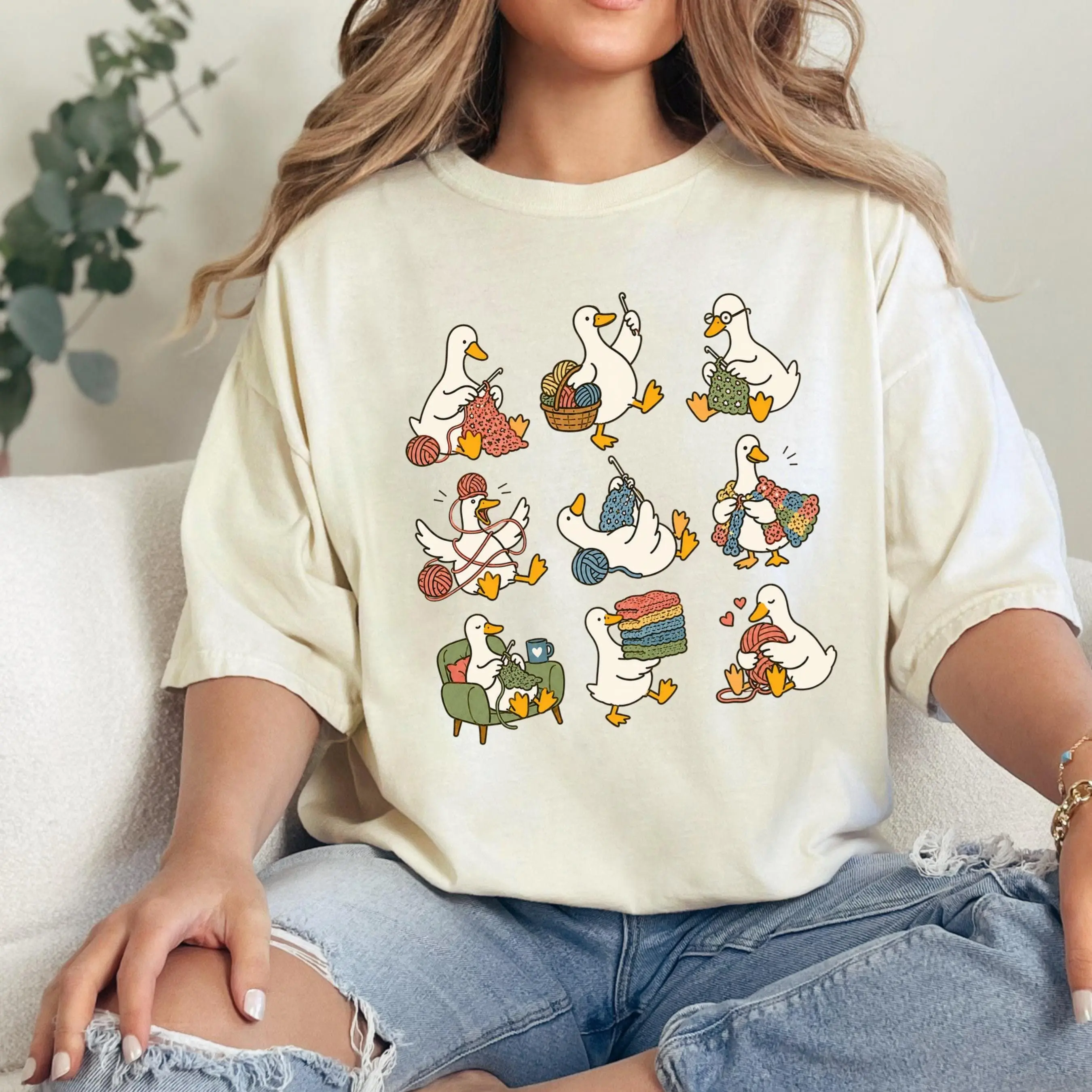 Funny Crochet Goose Shirt, Crochet Lover TShirt, Funny Crochet Tee, Cute Goose Crocheting Shirt, Crochet Lover Gift