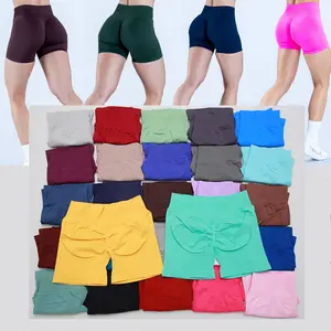 4.5"  Impact yoga Shorts Gymwear Women Fitness Gym Sportswear Workout Hidden Scrunch Butt Lifting Seamless Shorts