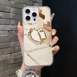 Magnetic Soft Case for iPhone11/12/13/14/15/16/17/promax, Duck in Brick Frame MagSafe Compatible,Aesthetic Pattern Design Lightweight,AntiScratch,and Trendy