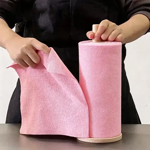 Reusable Microfiber Cleaning Cloth Roll - 196.85-in Durable, Quick-Dry After Wash, Absorbent Microfiber Cleaning Towels, Easy Washing, Reusability, Daily Home Care Supplies, Multi-Surface Kitchen Towel Replacement