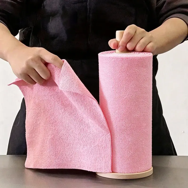 Reusable Microfiber Cleaning Cloth Roll - 196.85-in Durable, Quick-Dry After Wash, Absorbent Microfiber Cleaning Towels, Easy Washing, Reusability, Daily Home Care Supplies, Multi-Surface Kitchen Towel Replacement
