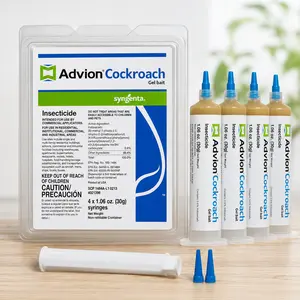 Advion Cockroach Bait Gel - 4 Tubes x 30 Grams with 1 Syringe and 2 Tips for Insect Control, Indoor and Outdoor Use