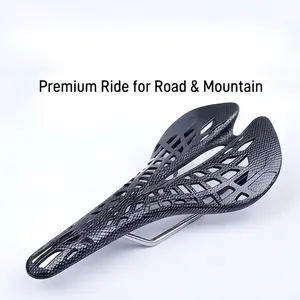 Spider-web style bicycle saddle. Ergonomic 3D mesh bike seat featuring a breathable, cut-out design—a professional-grade saddle suitable for both road and mountain bikes. A 175g cut-out racing saddle designed for pain-free comfort on long-distance rides.