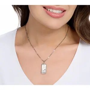 David Markstein Bronze Ingot Pendant with 17 + 3" Chain, Silver