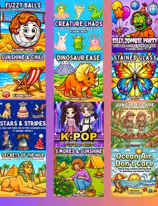 Customizable 2-Pack Deluxe Spiral Coloring Books, Build Your Own Premium Bundle – 8.5x11 Cardstock Edition, Children's Activity Book