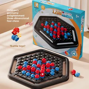 New interactive parent-child board game: 3D four-in-a-row, black and white tabletop four-in-a-row, five-in-a-row, parent-child game, reversi.