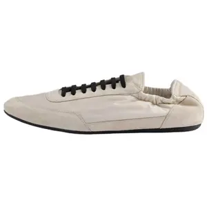 Prada Collapse Suede Retro Emblem Lace-Up Casual Loafers for Women Trending Shoes, House White Official Shoes to Get / Maison Mihara