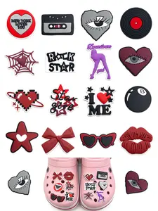 2k Cartoon Style Shoe Accessories Set, Shoe Charms, Includes Flower and Buckle, Sandal Decoration Gift, Fashion Shoe Upgrade Parts, All Seasons, Footwear