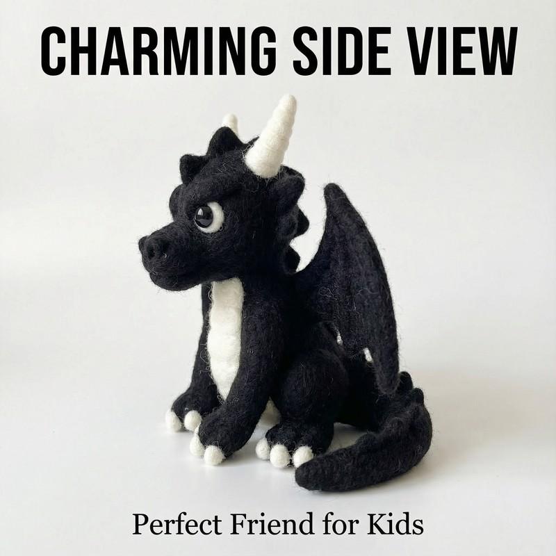 1Set Animal Needle Felting Kit, Felting kits for Beginners adult with Step-by-Step Tutorials, Dinosaur DIY Felting Kit, Cute Funny Home Decorative Ornaments, Birthday Valentine's Day and Christmas Novelty Gifts, Cute Animal Design