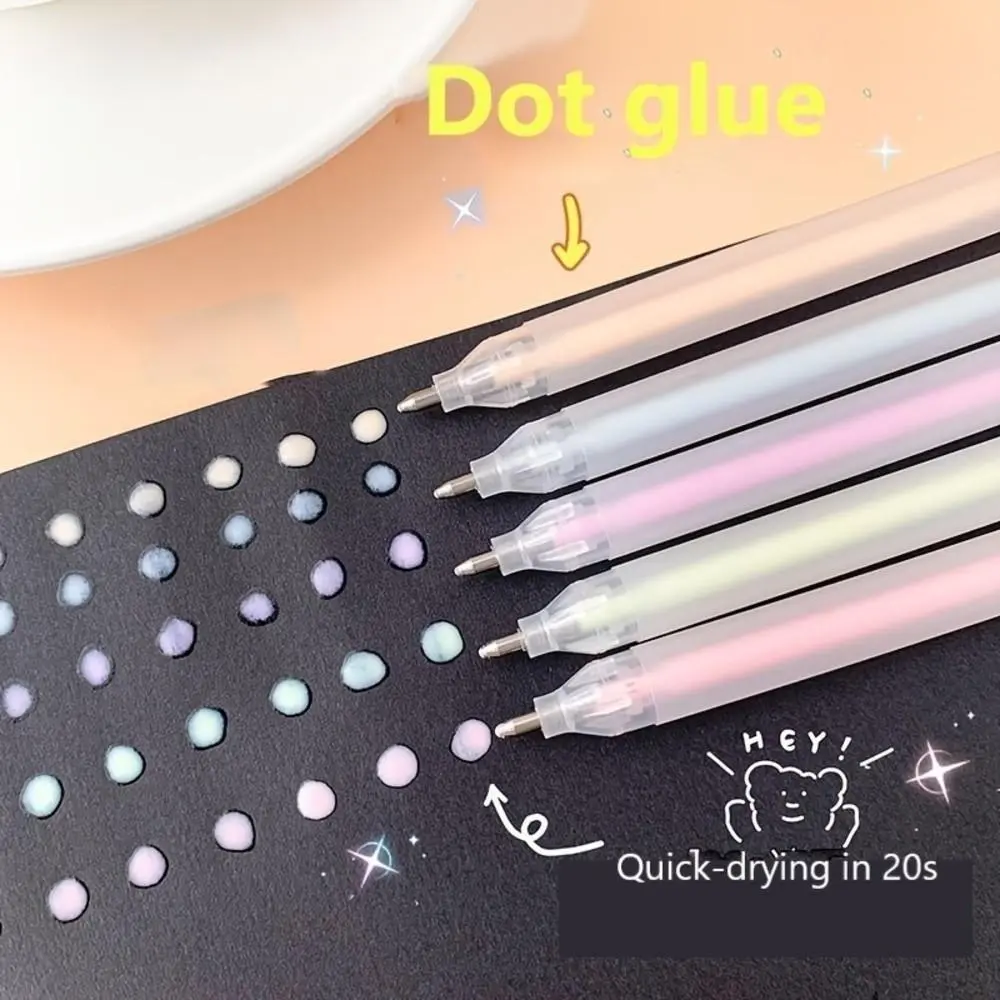 Quick Drying Liquid Glue Pen, 6 Counts/set Creative Glue Pen, DIY Handmade Crafting Tool for Students & Adults, Craft Projects, Office Stationery & Supplies, Dry Time