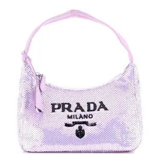 Pre-owned PRADA Sequins Shoulder Bags Re Edition 2000 Hobo Mini by Rebag