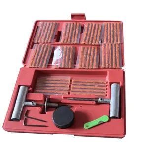 Tire Plug Repair Kit (57-Piece) - Heavy Duty Flat Tire Puncture Repair Kit with Iron & PE Materials, Flexible & Easy to Use, Suitable for Car, ATV, Trailer