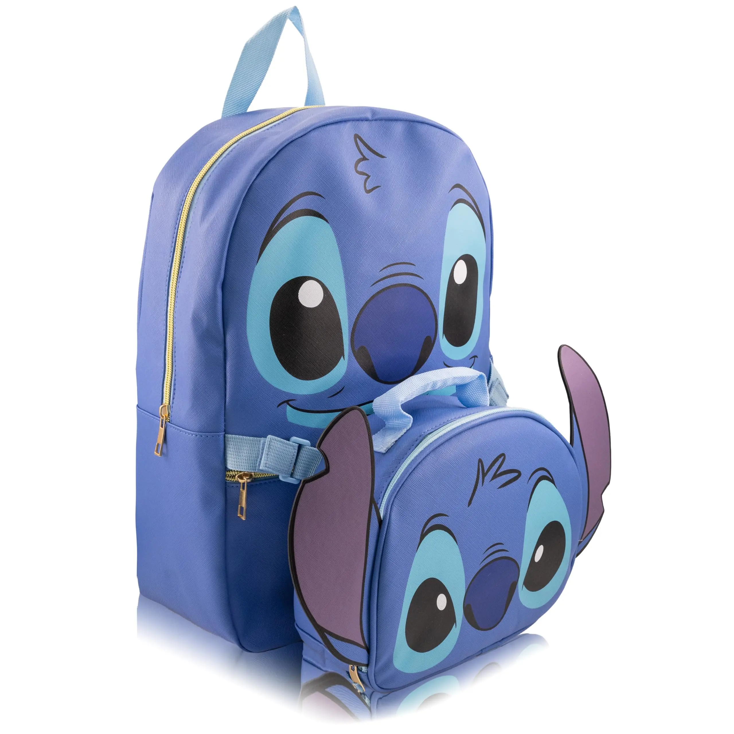 Fast Forward Stitch Backpack With Lunch Box | Stitch Insulated Lunch Bag Lunch Box | Stitch Blue Backpack for School and Reusable Lunchbox