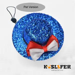 "Celebration Ready" 4th of July Dog Patriotic Hat Decoration - Pet American Flag Hat for Small Medium Dogs Cats - Cute Independence Day Accessory Suitable for pet owner - Perfect for Parties & Costumes
