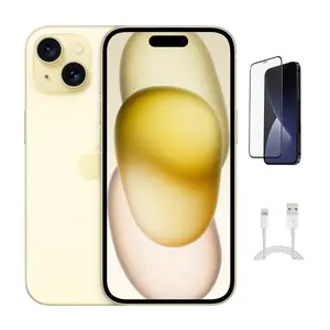 Refurbished Apple iPhone 15 (Fully Unlocked) A2846 Excellent Condition with Tempered Glass Screen Protector & 1 Year Warranty