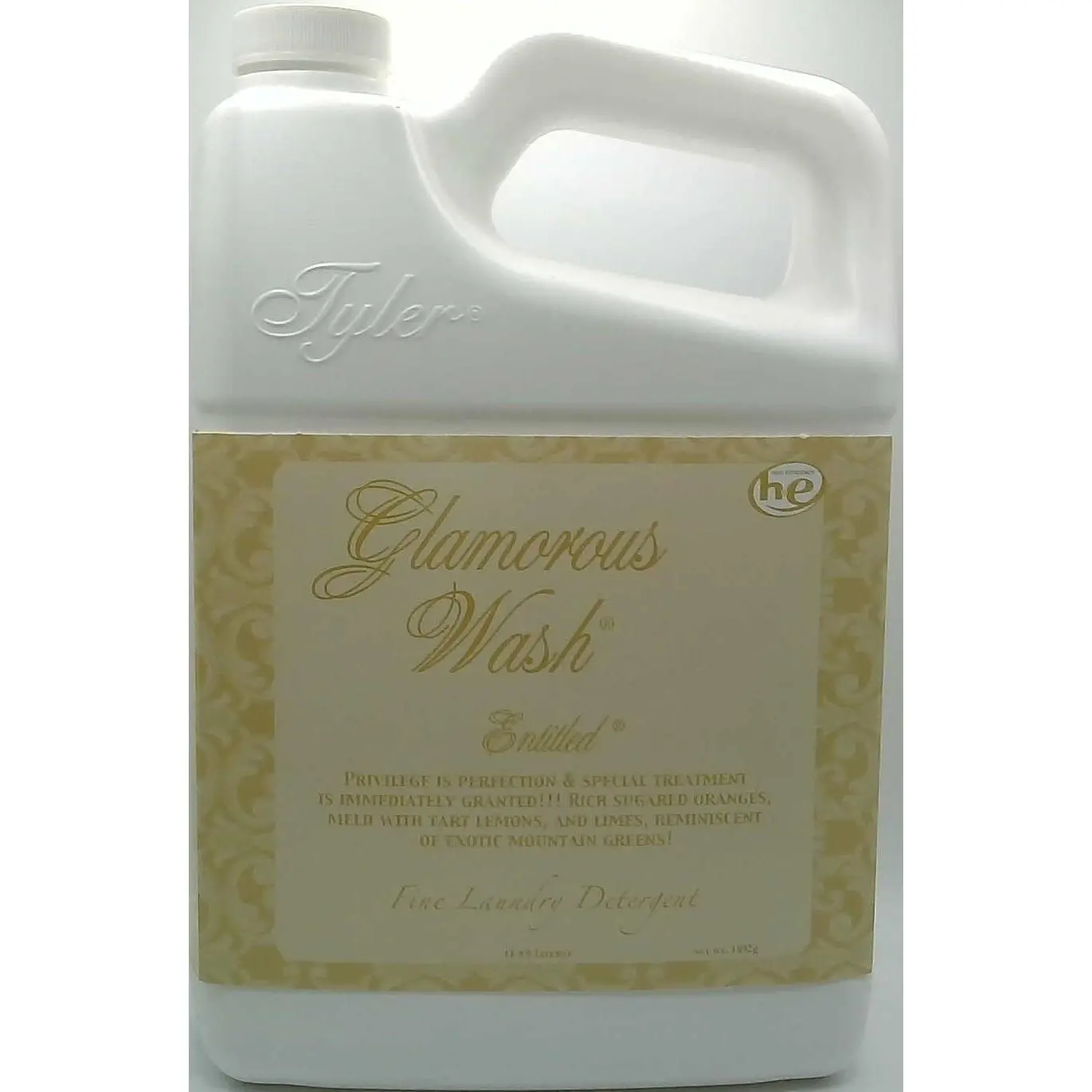 Tyler Candle Company Entitled Glamorous Wash - Liquid Laundry Detergent, Premium Laundry Wash, Chemical Free, Exotic Blend, Fragrant Clean Mild All-Purpose Household Cleaner, 1.89L/64oz