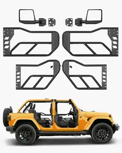【Spotlight Day】VEVOR Jeep Tube Doors, 4-Door, Adventure Style Jeep Tubular Door with DOT Certified Rear View Mirrors, Jeep Doors with Rear Mirrors for 2018-2024 Jeep Wrangler JL & 2020-2024 Jeep Gladiator JT