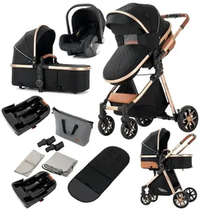 High Landscape Infant Stroller for Newborn, Reversible Seat Reclining Pram, Foldable Lightweight Baby Pushchair, Smooth Ride Suspension Wheels, Portable Travel Friendly Design, Safe & Comfortable Baby Gear Essential