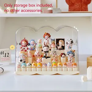 Blind Box Storage Box, DIY Stackable Blind Box Display Rack, Transparent Acrylic Storage Cabinet, Organizer for Collectibles & Toys