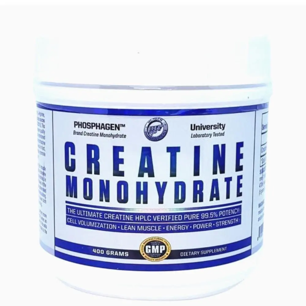 Hi Tech Pharmaceuticals CreaPure Creatine Monohydrate Powder - 99.5% Lab-Tested, Sugar-Free Nutrition Supplement - 400g Unflavored Fitness Pre-Workout Powder, Non-Stim Amino Acids Nutritional Supplements - Boosts Muscle Energy, Strength, Power