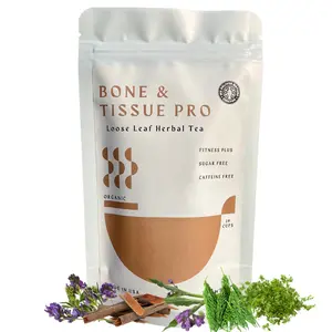 Bone & Tissue Pro Herbal Tea - Fitness! Move! Organic Beverage Tea, Wellness Tea Blend, Caffeine-Free, Sugar-Free, Loose Leaf, 100% Pure Herbs