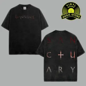 VINYL - Evanescence Sanctuary Deluxe Fan Pack Heavy Metal Graphic T‑Shirt, Rock Music Graphic Hoodie, Y2K rock band tee, Mexico style menswear