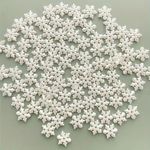 White Snowflake Shape Loose Beads Christmas Theme DIY Handmade Accessories For Jewelry Making Supplies Earrings Hairpin