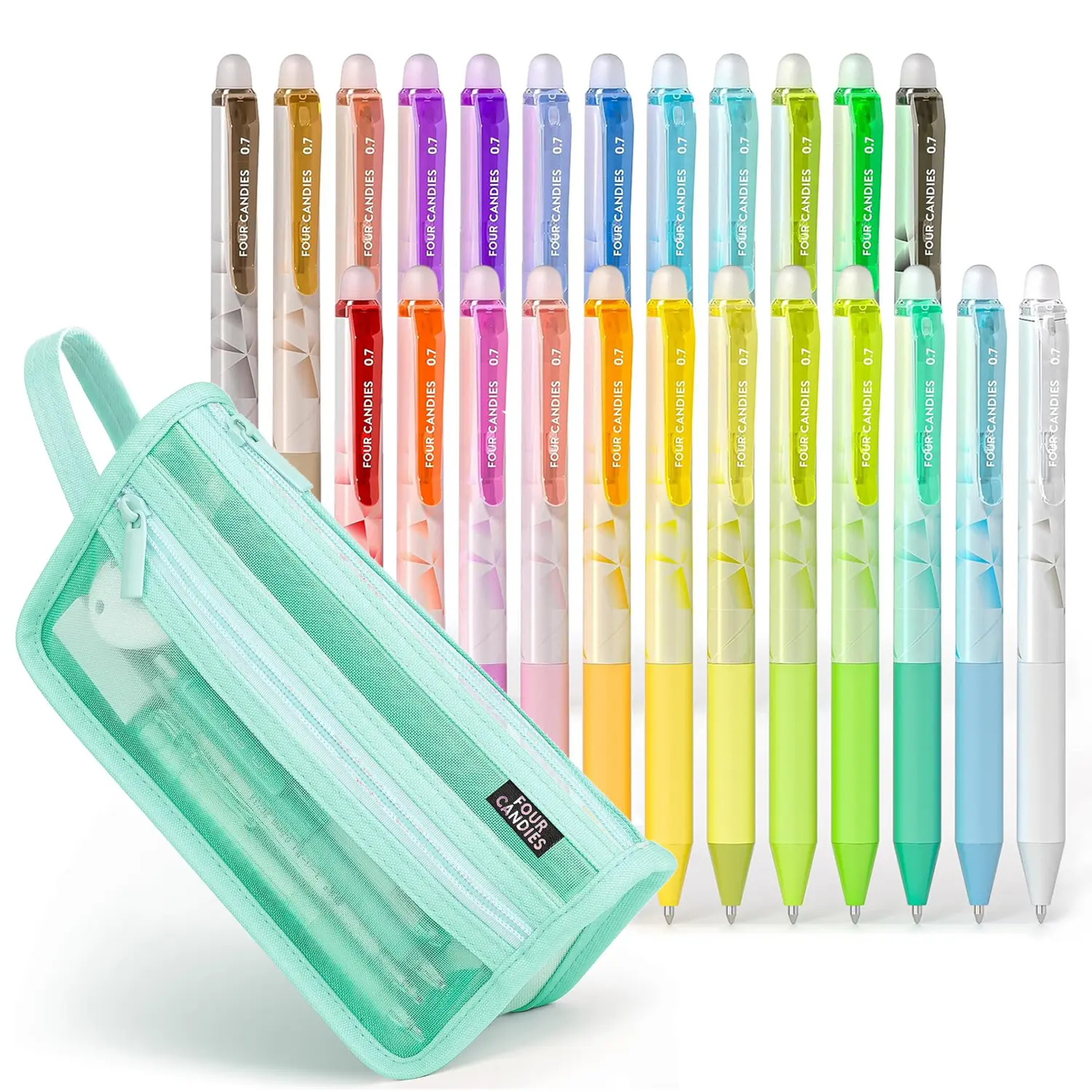 24 Colors/Erasable Gel Pen Set (w/ Case)