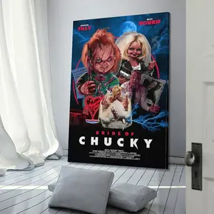 Bride of Chucky Art Painting Decorative Classic Poster Art Wall Art Oil Painting Art Canvas Poster Decorative Painting Porch Living Room Art Decoration