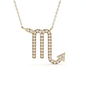 0.93 Carat Round Lab Diamond Scorpio Zodiac Pendant