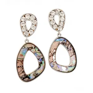 GIGI ARIA EARRINGS 14K Gold Plated Abalone Shell Dangle Earrings for Women Jewelry