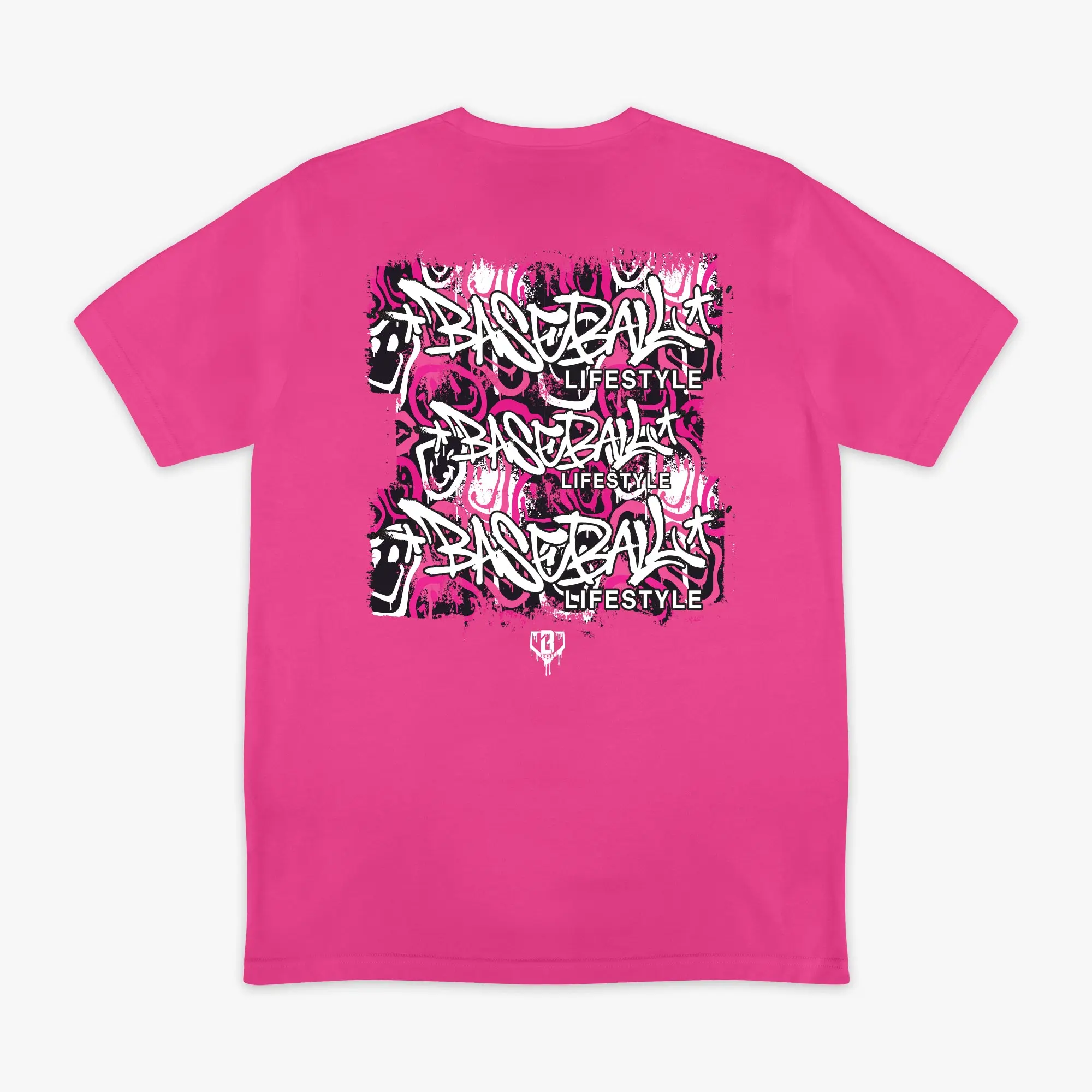 Smiley Slugger Tee - Pink