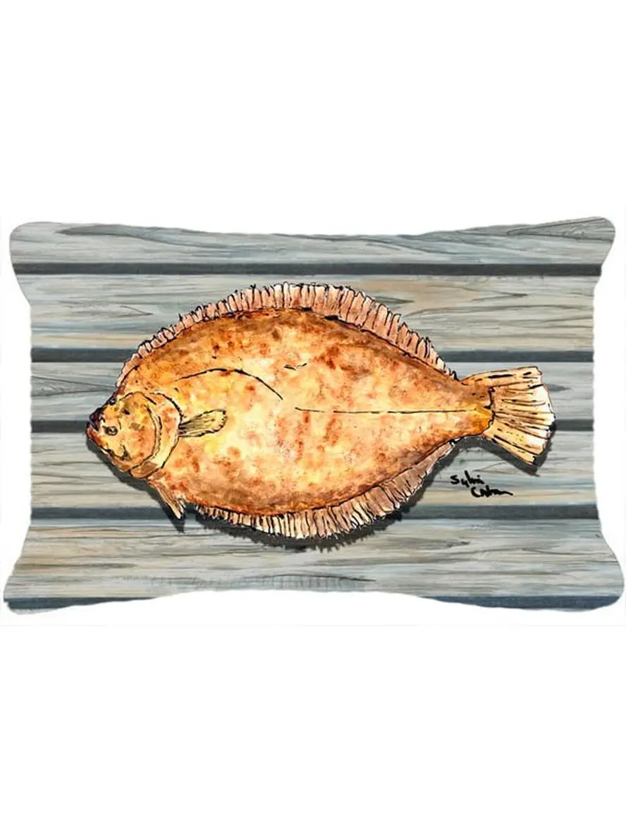 Fish Flounder Indoor & Outdoor Fabric Decorative Pillow