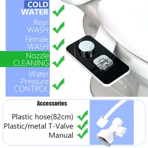 Bidet GUARDGETS Toilet Bidet Attachment for Toilets Seat Japanese Cover Non Electric Slim Shattaf Badette GUARDGETS