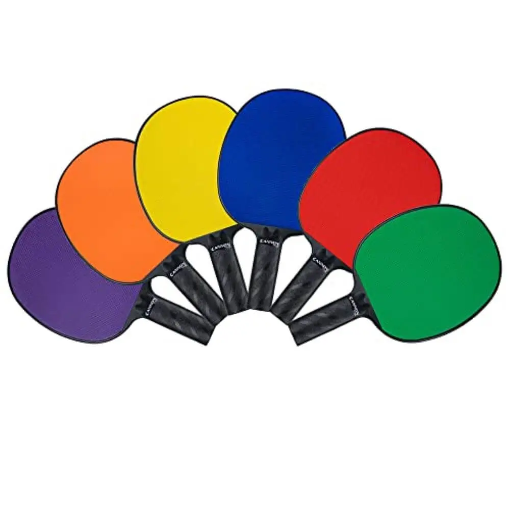 Cannon Sports Unbreakable Table Tennis Paddle with Rubber Face - Standard Size, Textured Handle, Enhanced Spin and Power