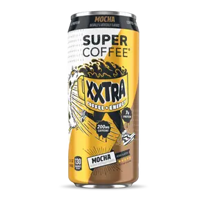 Super Coffee, Ready To Drink Protein Iced Coffee, 15 Fl Oz (Pack of 12), No Added Sugar, 200mg Caffeine, Vitamins & Ginseng