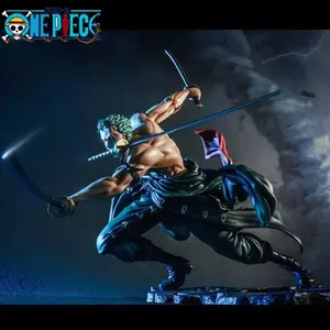 Hot One Piece 21cm Anime Figure GK Roronoa Zoro Three-blade Sa-maximum Manga Anime Statue Action Figure Collection Model Kid Toy