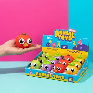 Fruit Pop Eye Squeeze Fidget Toys, Cute Stress Relief Toys for Kids 3+