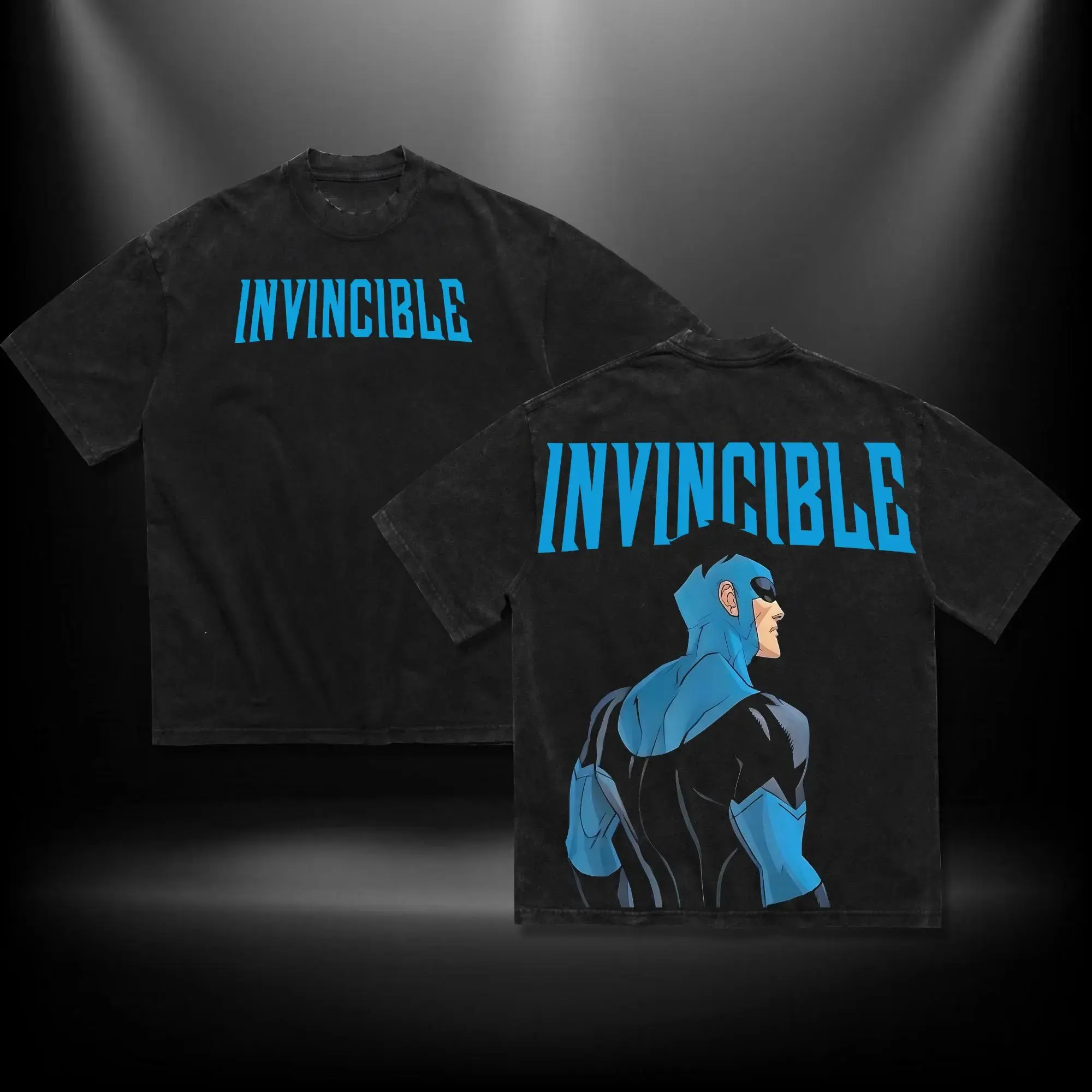 Mark Grayson Invincible War Comic Heavyweight Cotton Graphic T Shirt Unisex Oversized Y2K Streetwear Aesthetic Superhero TV Series Viltrumite Merch Apparel Classic Vintage Clothing Trendy Design Top Best Menswear Gift For Movie Fan Lover