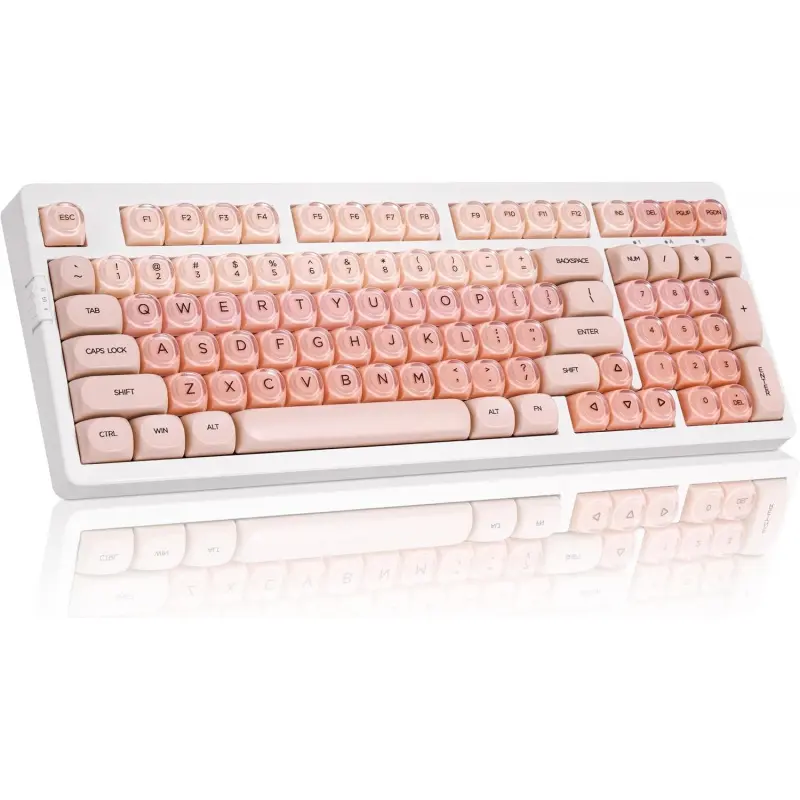 ZORNHER ZH980 Foundation Mechanical Keyboard, 95% Pink Creamy Keyboard with Number Pad, Jelly MOA Round Profile Keycaps, Creamy Sound Linear Switches for Gaming,DealsforYouDays ,SummerWinsback to school shopping