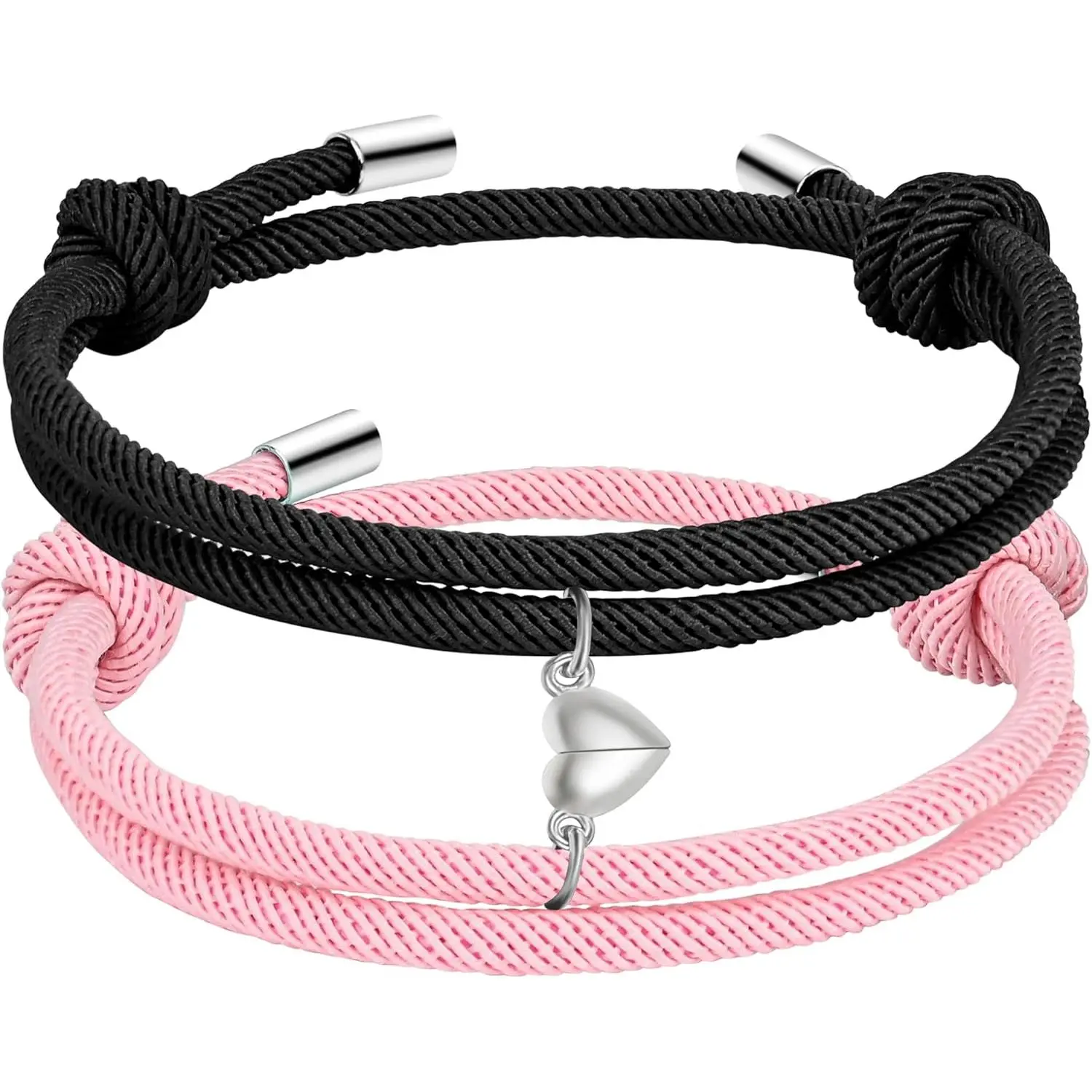 Couple Matching Bracelets for Bf And Gf,  Friend Bracelet,Stretch Adjustable Braid Rope Bracelets  for Him and Her