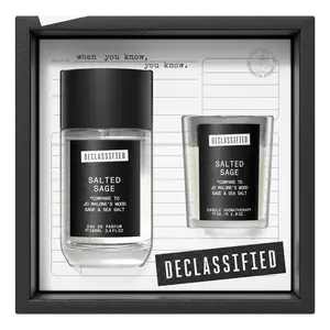 Declassified Salted Sage Eau de Parfum & Candle Set 100ml+56.7g Unisex Fig Tree Clary Sage Marine Note Amberwood Long-lasting