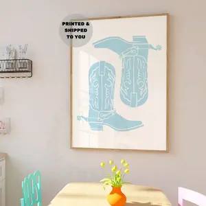 Baby Blue Boots Poster