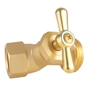 VEVOR Hose Bibb, 1/2 FIPx 3/4 MHT Connection, Multi-Turn Garden Valve, Heavy Duty Brass Hose Bib, Outdoor Water Faucet Spigot, Brass Plumbing Fitting, Compatible with Copper, Galvanized Pipes
