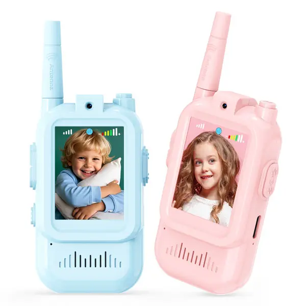 Kids Walkie Talkies with Video – Screen Display Toy Radios with Voice Effects, One-on-One Pairing, Long Range – Birthday Toys Gifts for Boys & Girls Ages 3–12