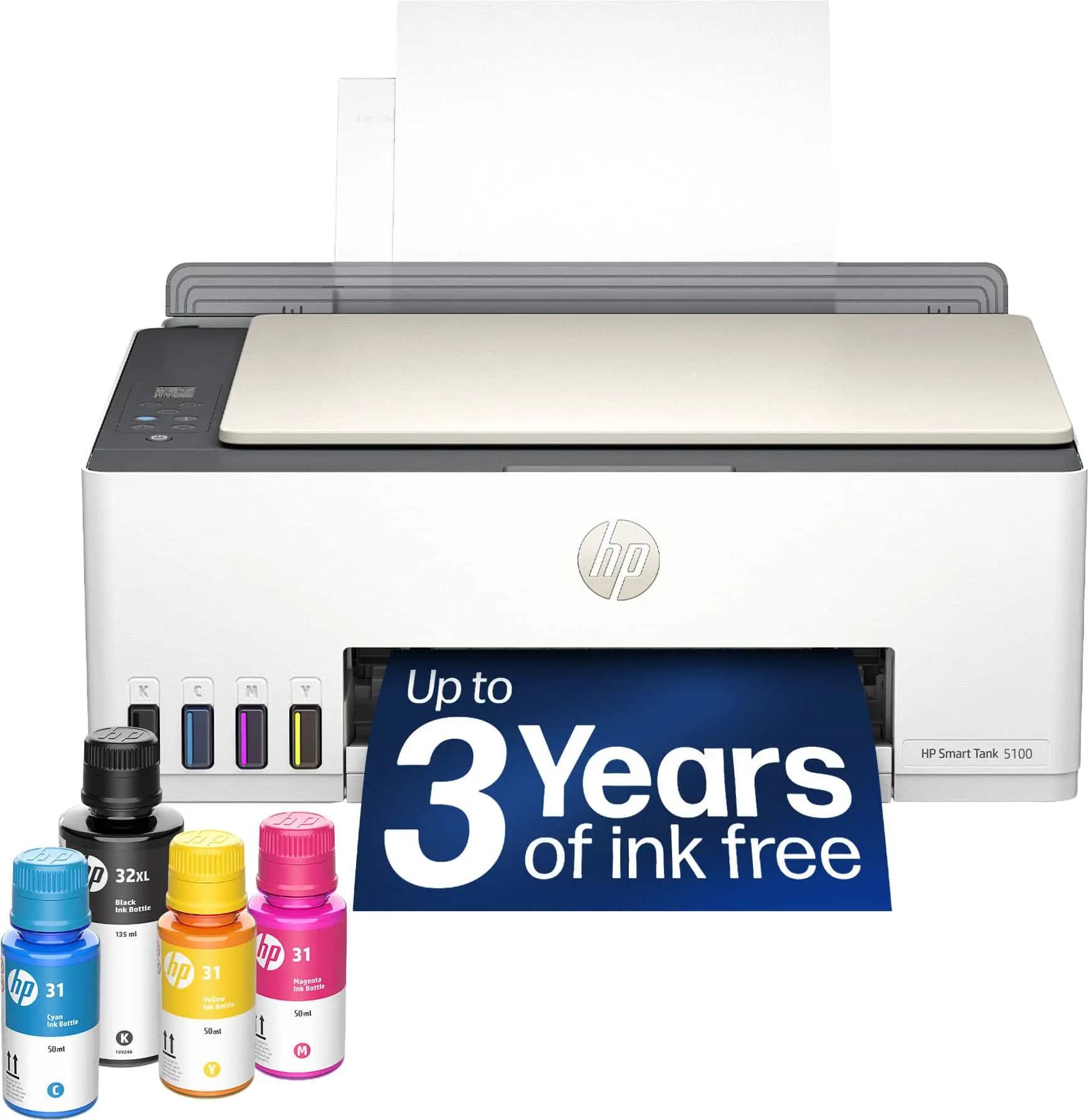 Smart Tank 5100 Wireless All-in-One AI-Enabled Cartridge-Free Supertank Inkjet Printer with 3 Years of Ink Included¹