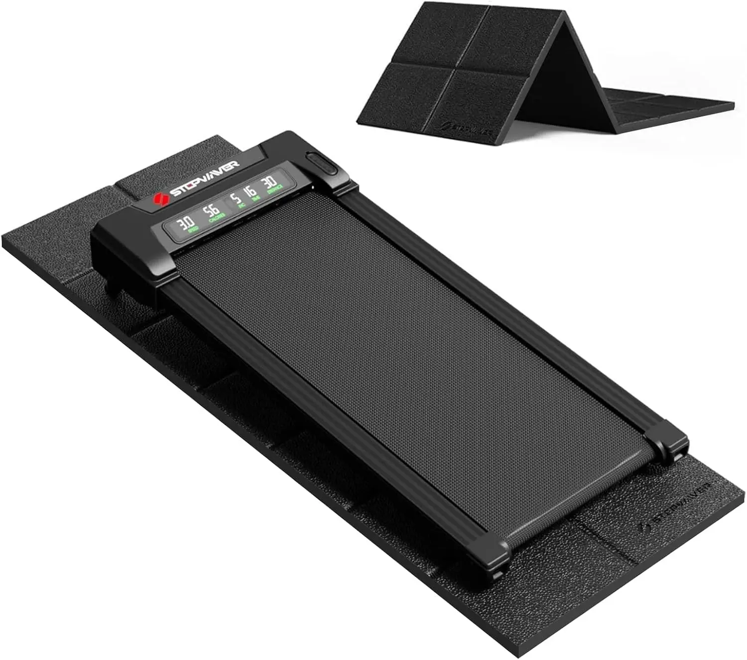 Stepwaver Walking Pad Mat for Carpet Floor - 68"x24", 0.2" | Treamill Mat for Hardwood Floors, High Density, 5mm Thickness, Folable, Floor Protection for Bike, Elliptical, Treadmill